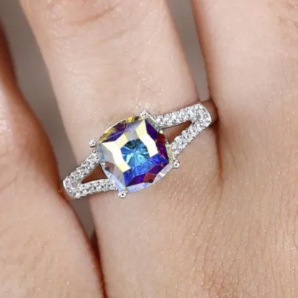 Host Pick 🌟Aurora Borealis Swarovski Crystal Ring - Picture 3 of 7